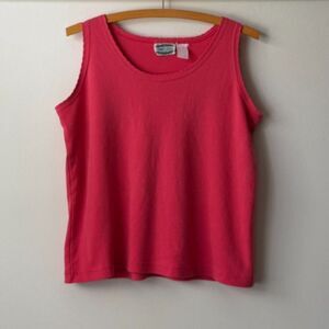 Vintage watermelon pink cotton tank